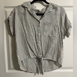 Beachlunchlounge Striped Cotton/Linen Shirt